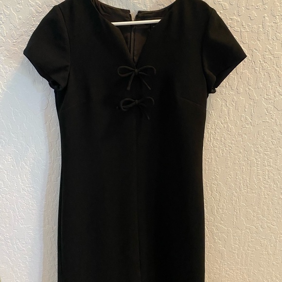 J Crew Black Bow Dress Size 8 - Picture 2 of 15